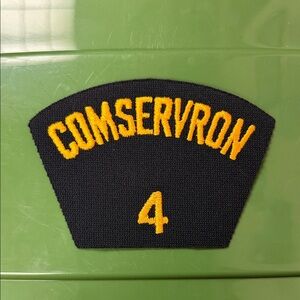 Navy and Yellow COMSERVRON embroidered naval Patch